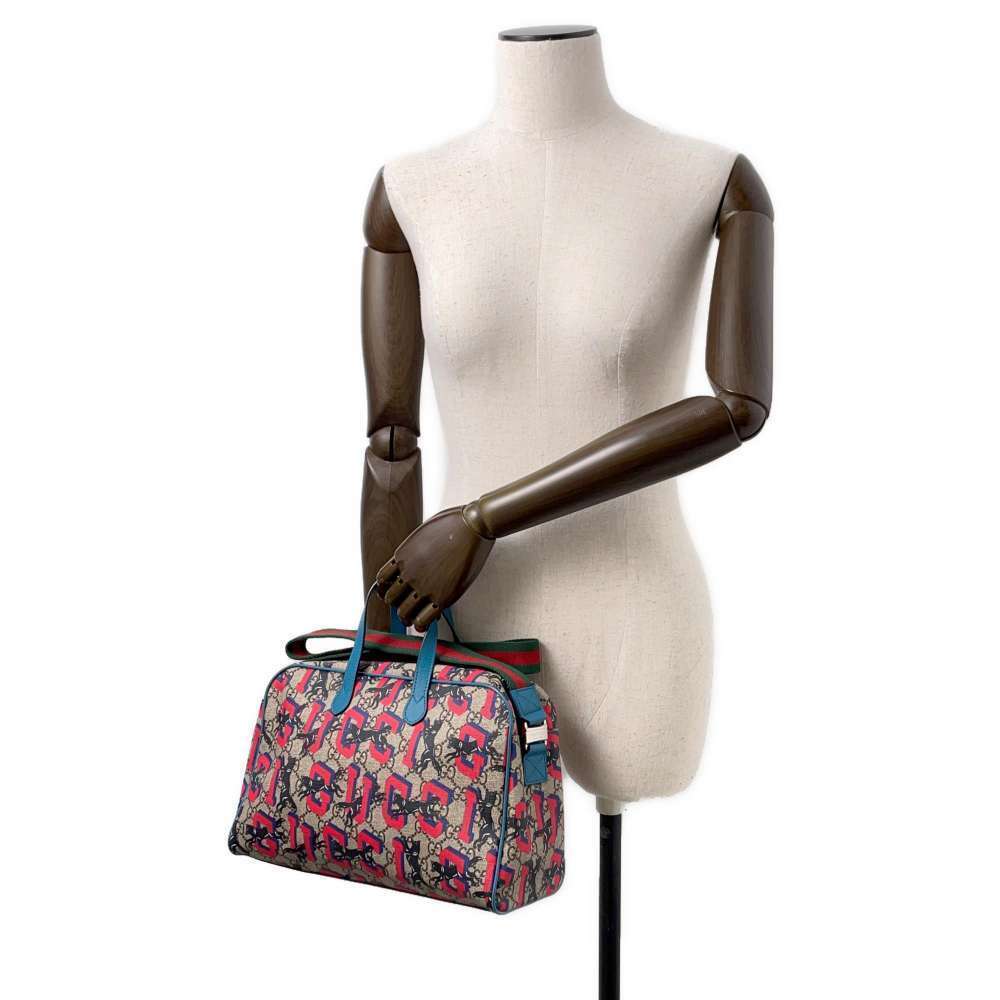 Gucci GG Supreme Wolf Handbag Shoulder Bag - Picture 5 of 12
